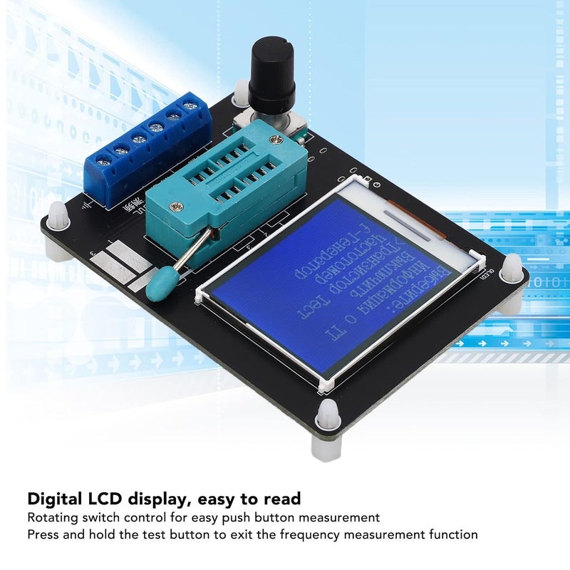 Transistor Tester With 1 77 Inch TFT Color Display Capacitance Inductance Volt Frequency Meter Russian Simplified Version - Image 4